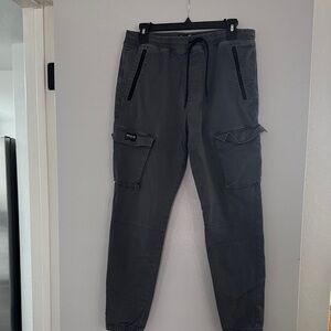 Hollister Men's Charcoal Cargo Pants
